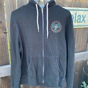 Obey black zip up hoodie